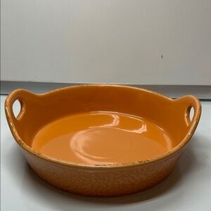 Vibrant Orange Ceramic Baking Dish